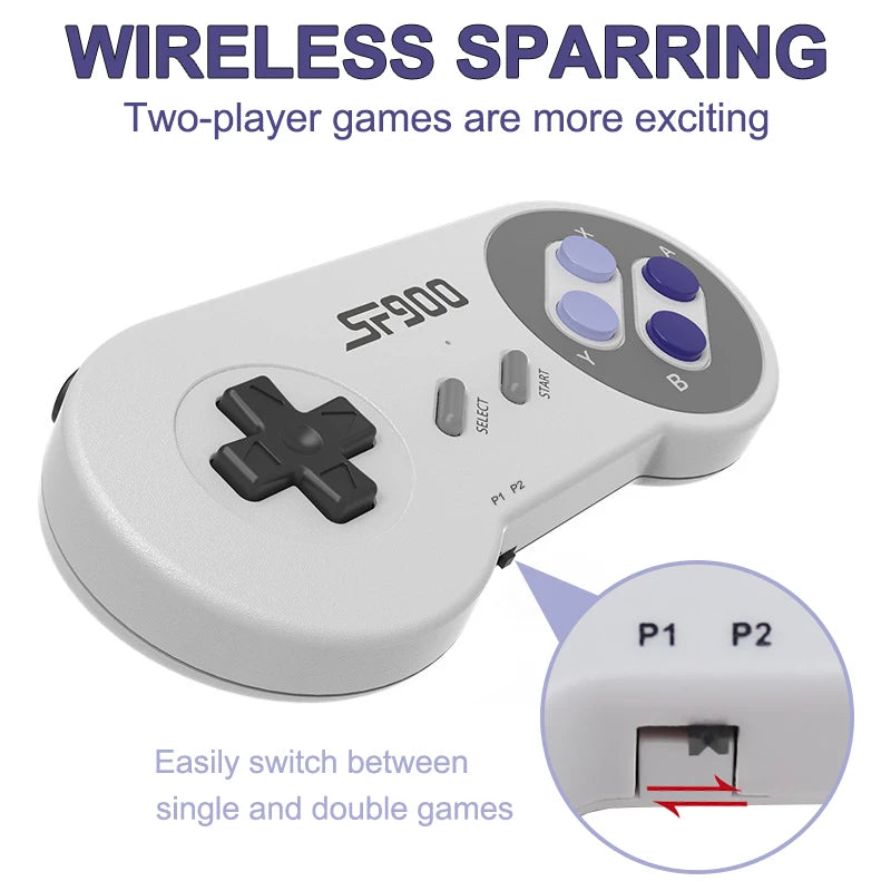 Console SF900 for Super Nintendo 16 Bit Game Stick 4700 Retro Games HD Video Game Consoles for NES SNES Wireless Controller