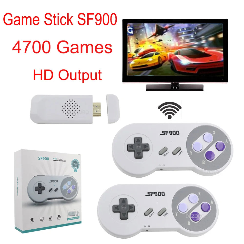 Console SF900 for Super Nintendo 16 Bit Game Stick 4700 Retro Games HD Video Game Consoles for NES SNES Wireless Controller