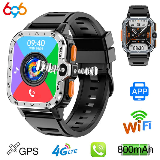 Reloj inteligente deportivo, dispositivo con videollamada 4G, 2,03 pulgadas, 4GB de RAM, 64GB de ROM, cámara HD, tarjeta Sim, Wifi, GPS, frecuencia cardíaca, NFC, reloj inteligente