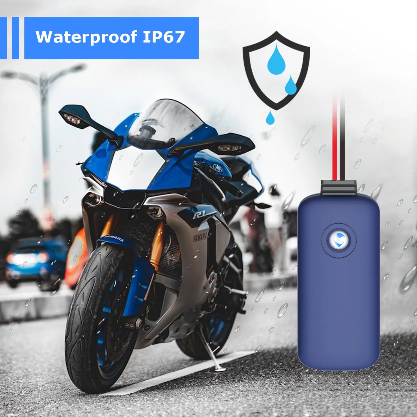 Waterproof Motorcycle GPS Tracker 2G GSM Network Wire Connection with Android iOS APP