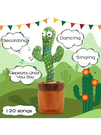 1 Stück: Tanzendes, sprechendes Kaktus-Spielzeug für Jungen und Mädchen, singend, imitierend, aufzeichnend, wiederholend, was Sie sagen, Sunny Cactus Up Plus