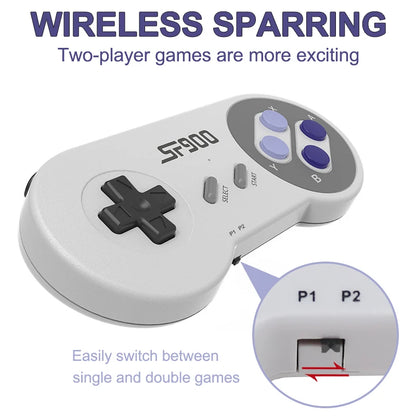 SF900 Konsole für Super Nintendo 16 Bit Game Stick 4700 Retro Games HD Videospielkonsolen für NES SNES Wireless Controller