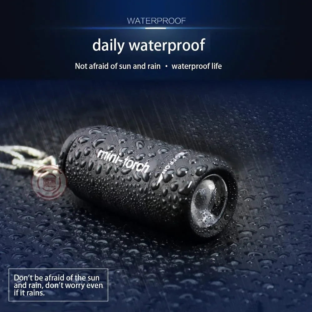 STONEGO Mini Keychain Flashlight USB Charging LED Light Flashlight Waterproof Keychain Light