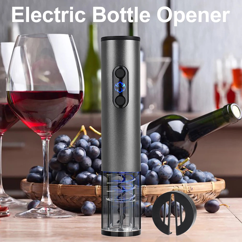 JLEIVA Electric Wine Bottle Opener Automatic Wine Opener Rechargeable Corkscrew with Foil Cutter for Party Bar Wine Gift Kitchen tool